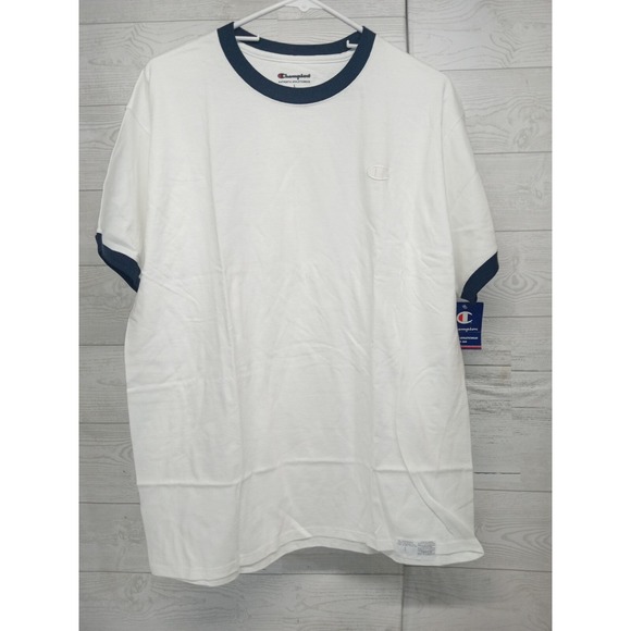 Champion Men's Size L White‎ Short Sleeve T-shirt NWT - Picture 1 of 4